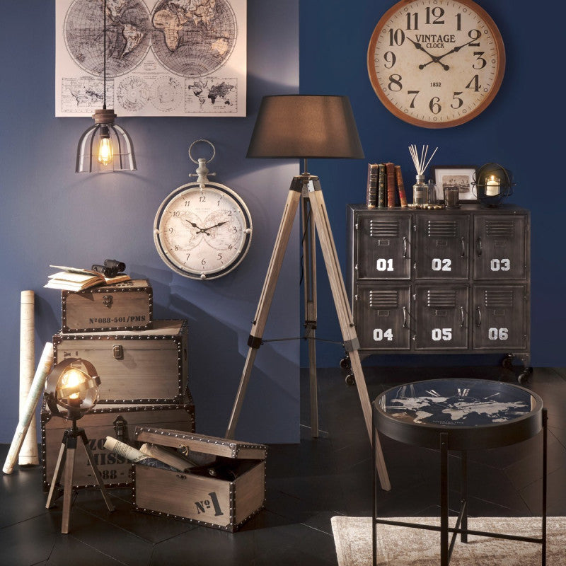 Lampadaire Trépied Runo écru Atmosphera H 145 Cm