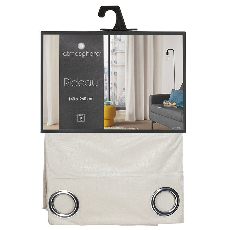 Rideau Ivoire Lilou 140x260 Atmosphera