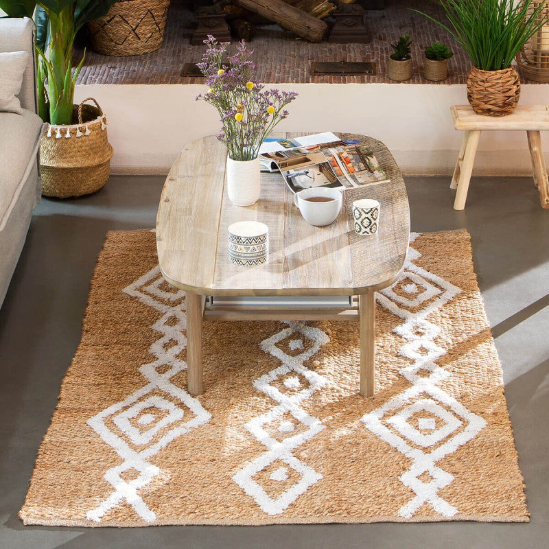 Tapis En Jute Tuft 170x120cm Atmosphera