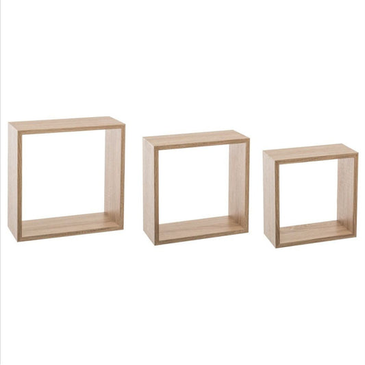  Lot De 3 étagères Murales Coloris Chêne Naturel 5Five