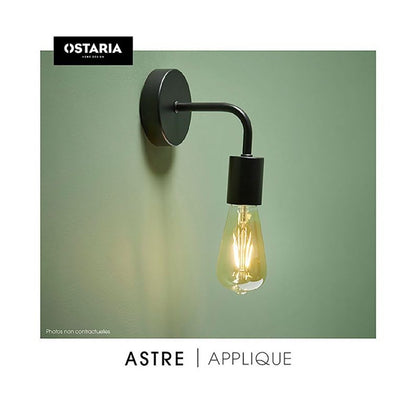 Applique En Métal Noir Astre Ostaria
