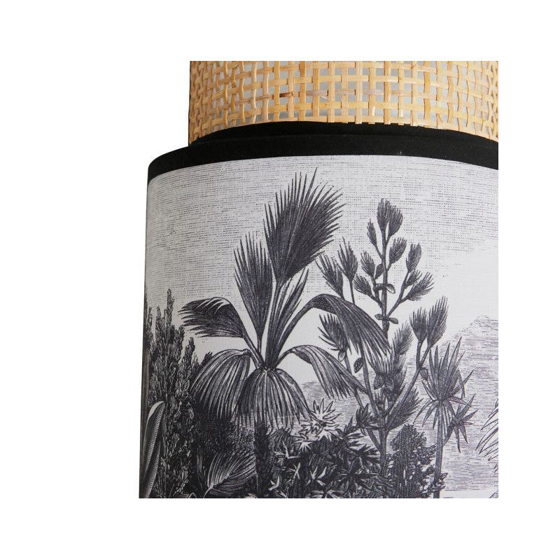  Applique Incurvée Ombrage Rotin Et Tissu Palmier Ostaria