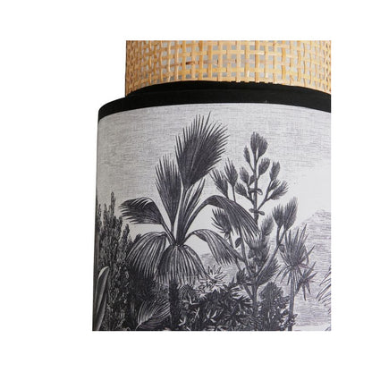  Applique Incurvée Ombrage Rotin Et Tissu Palmier Ostaria