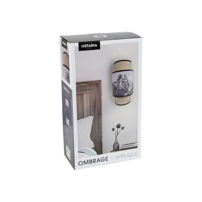  Applique Incurvée Ombrage Rotin Et Tissu Palmier Ostaria