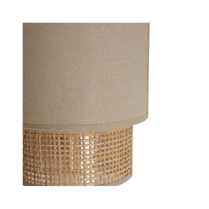  Applique Incurvée Rotin Et Tissu Beige Ostaria