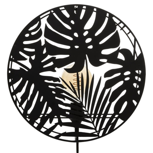  Applique Métal Noir Feuilles Olas Atmosphera