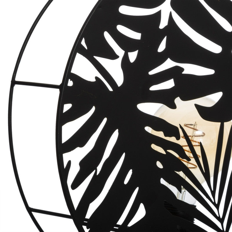  Applique Métal Noir Feuilles Olas Atmosphera