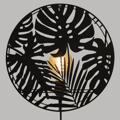  Applique Métal Noir Feuilles Olas Atmosphera