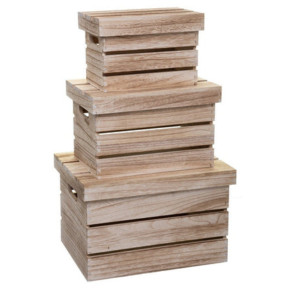  Boites Cagettes Bois Lot De 3