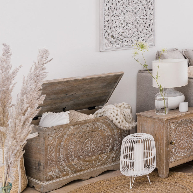  Coffre Chambre Shirel En Bois Blanchi Atmosphera