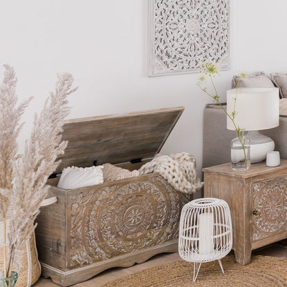  Coffre Chambre Shirel En Bois Blanchi Atmosphera