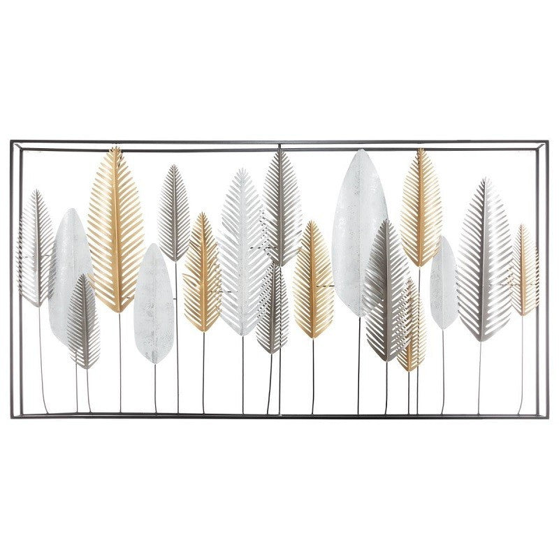  Déco Murale 135 Cm Plumes Métal Atmosphera