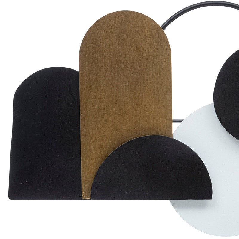  Déco Murale 70x37 Métal Juliette Noir Et Doré Atmosphera