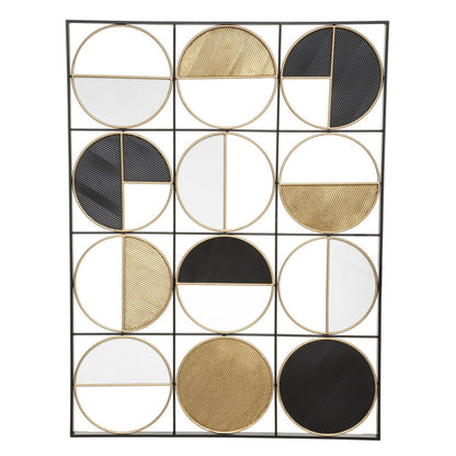  Déco Murale 76x102 Métal Zak Noir Et Doré Atmosphera