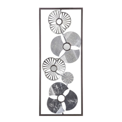  Déco Murale Métal Fleur Argent 25x61 Atmosphera