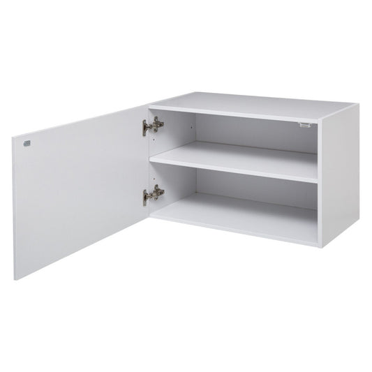  Etagère Murale 2 Niveaux + Porte 57x30 Blanc Fixup 5Five