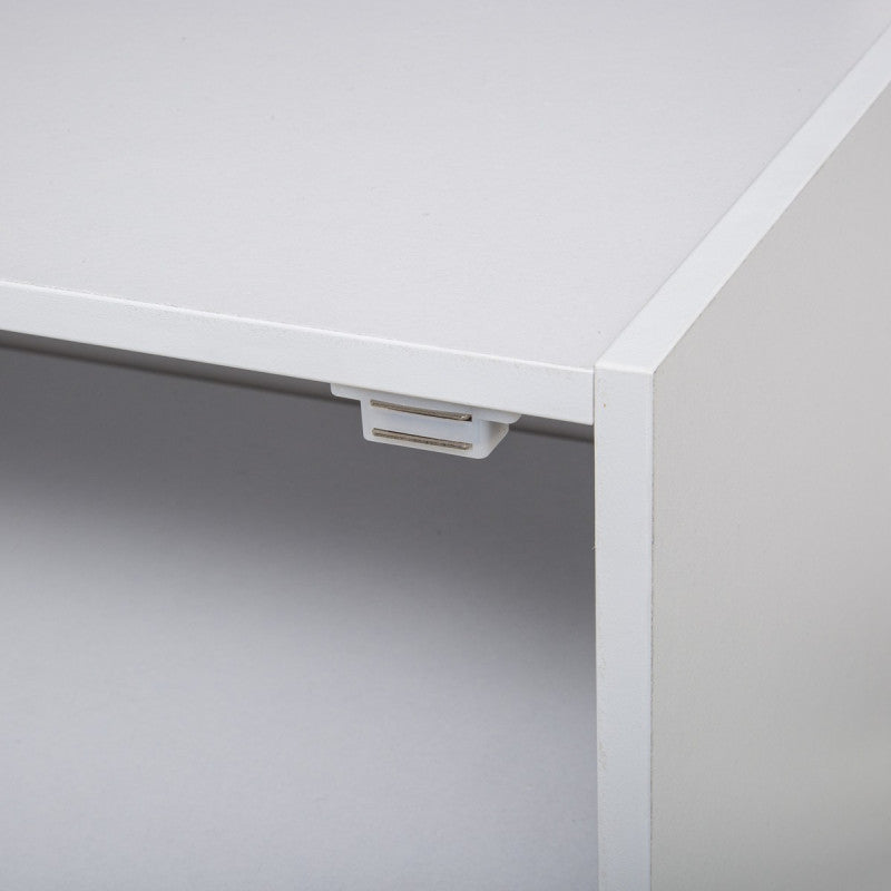  Etagère Murale 2 Niveaux + Porte 57x30 Blanc Fixup 5Five