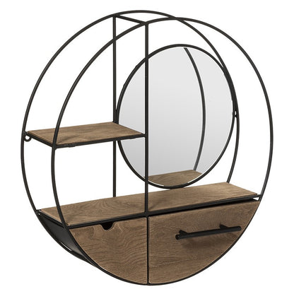  Etagère Murale Ronde D50 Miroir Atmosphera
