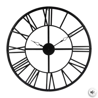  Horloge Chiffres Romains Vintage 70 Cm Noir Atmosphera