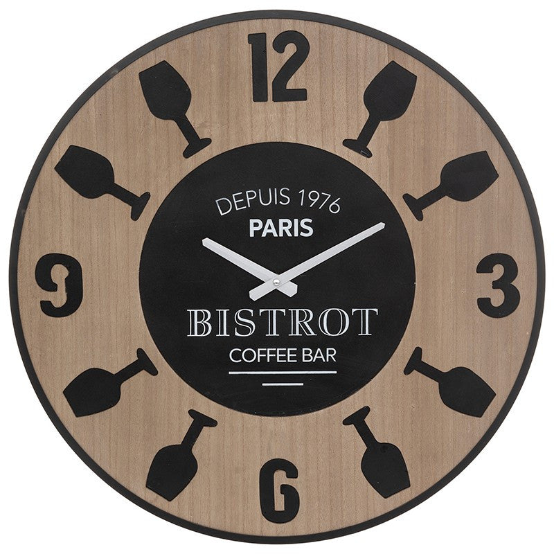  Horloge D57 Bistrot En Bois Lais Atmosphera