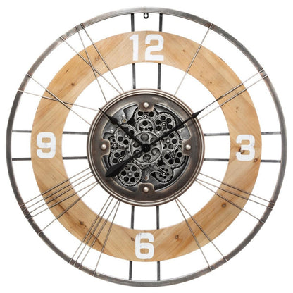 Horloge D90 Rouages Métal Et Sapin Lana Atmosphera