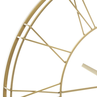  Horloge Géante Silence Métal Doré D70 Cm Atmosphera