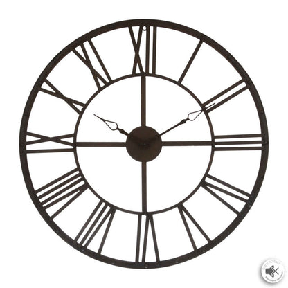  Horloge Métal Chiffres Romains Chocolat Atmosphera