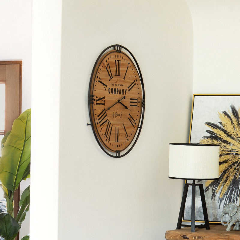  Horloge Métal Et Bois D58 Colonial Atmosphera