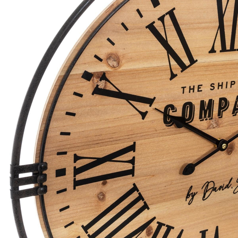  Horloge Métal Et Bois D58 Colonial Atmosphera