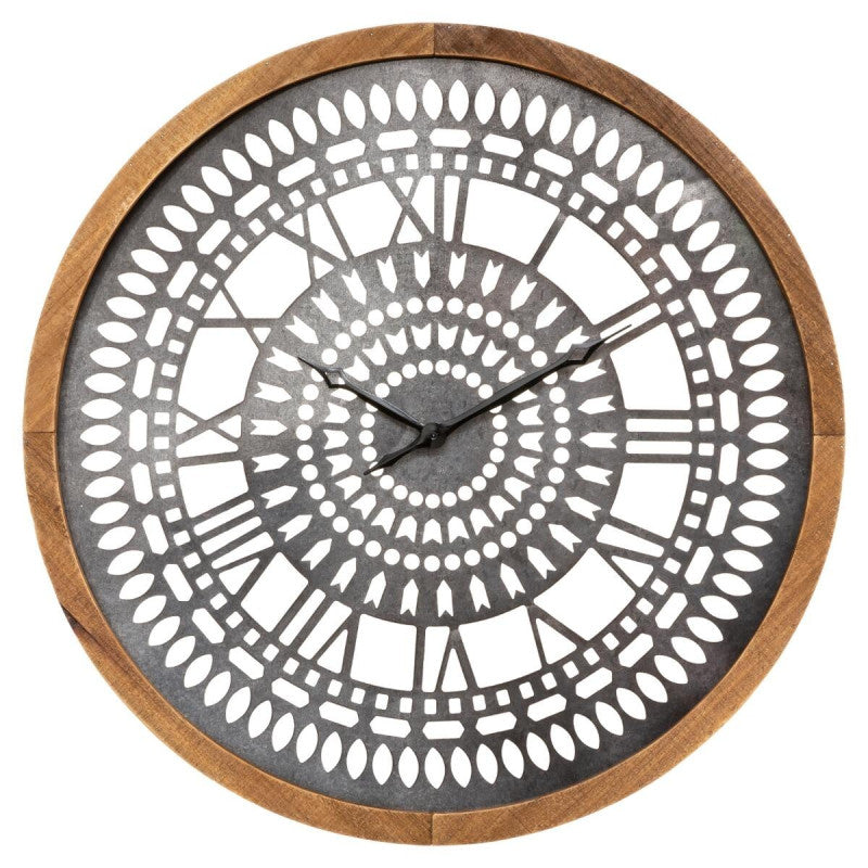  Horloge Métal Et Bois D63 Louison Atmosphera