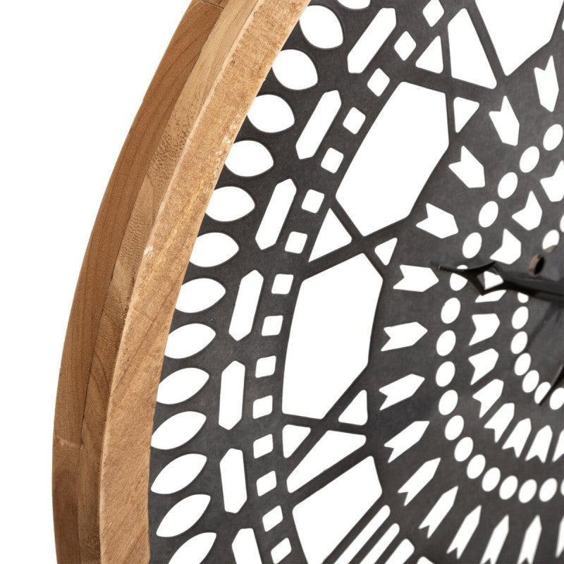  Horloge Métal Et Bois D63 Louison Atmosphera