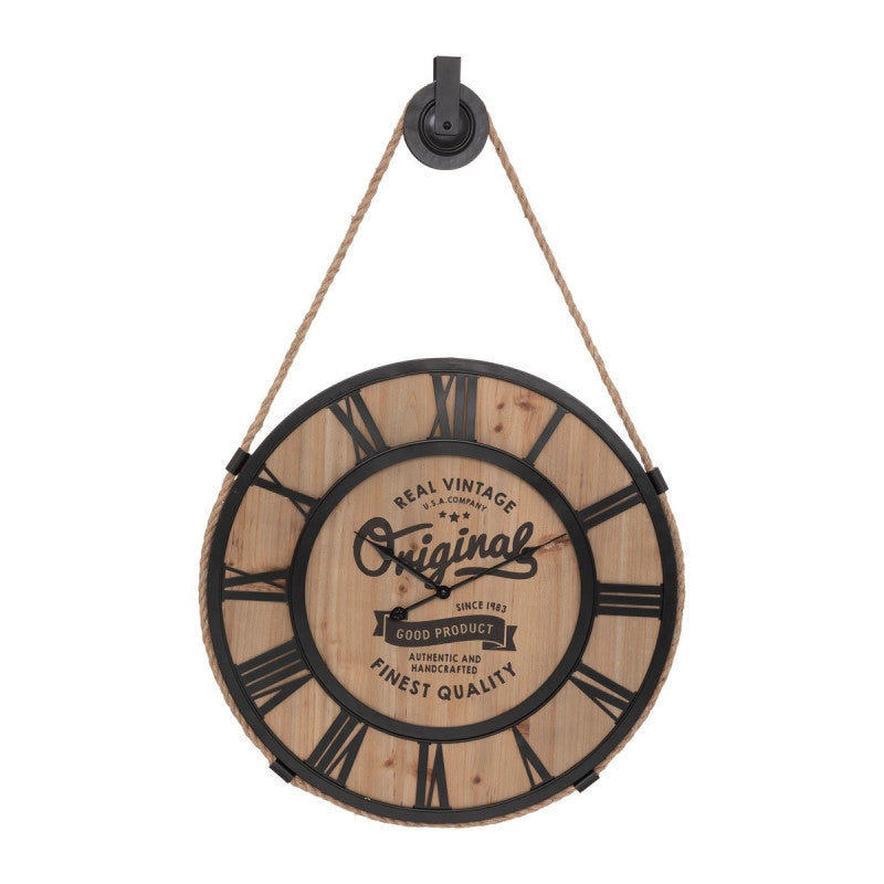  Horloge Métal Et Bois Pouli D58 Atmosphera