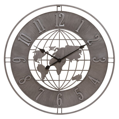  Horloge Métal Monde Isac D68 Atmosphera