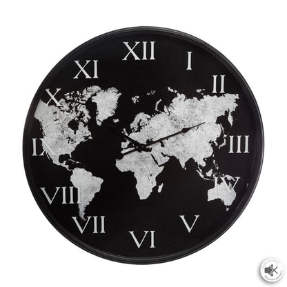  Horloge Monde Métal D57 Atmosphera