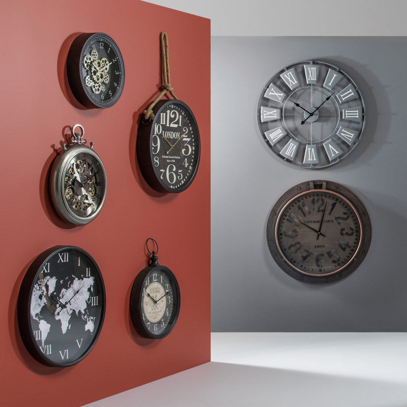  Horloge Monde Métal D57 Atmosphera
