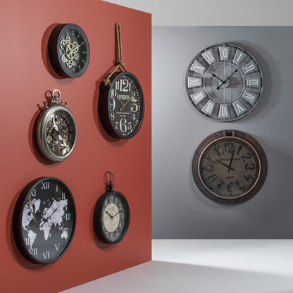  Horloge Monde Métal D57 Atmosphera