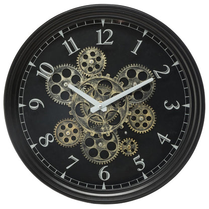  Horloge Noire Mécanisme Animé Luxe Atmosphera
