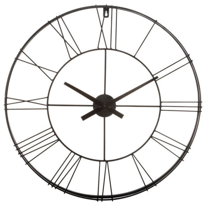  Horloge Géante Silence Métal Noir D70 Cm Atmosphera