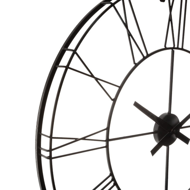 Horloge Géante Silence Métal Noir D70 Cm Atmosphera