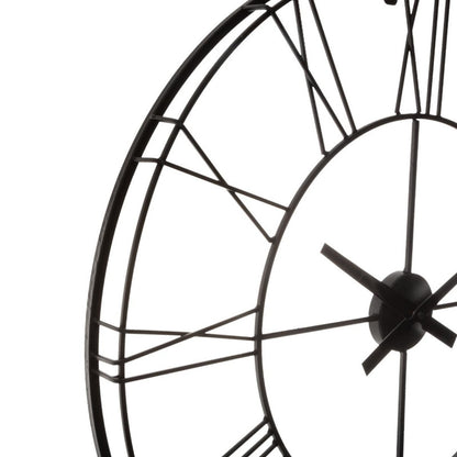  Horloge Géante Silence Métal Noir D70 Cm Atmosphera