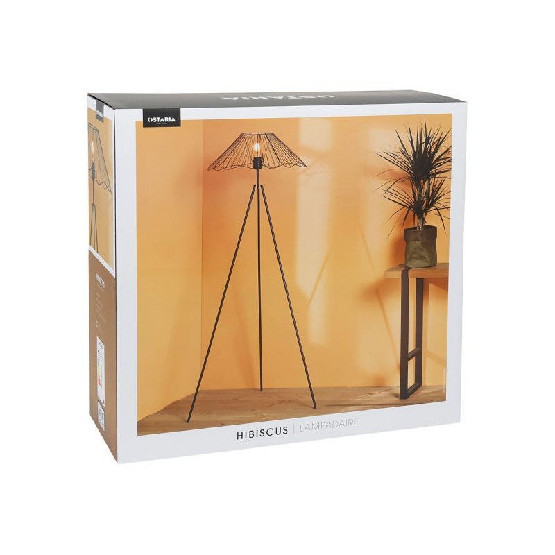  Lampadaire Filaire Métal Hibiscus Noir Ostaria