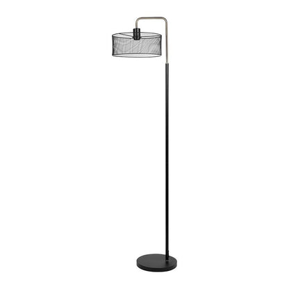  Lampadaire Métal Noir Et Doré Grillage Ostaria
