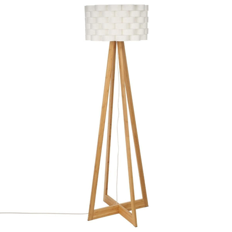  Lampadaire Trépied Moki Bambou Atmosphera