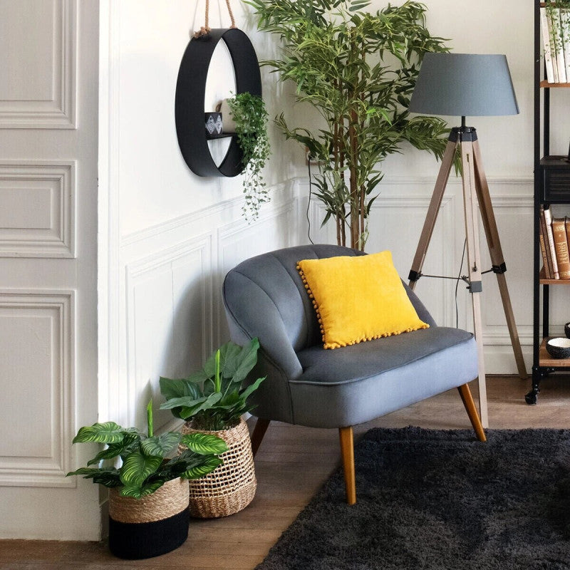  Lampadaire Trépied Runo Gris Atmosphera H 145 Cm