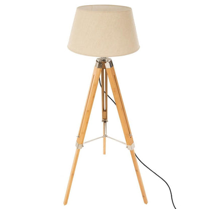  Lampadaire Trépied Runo Ivoire Bambou Atmosphera H 145 Cm