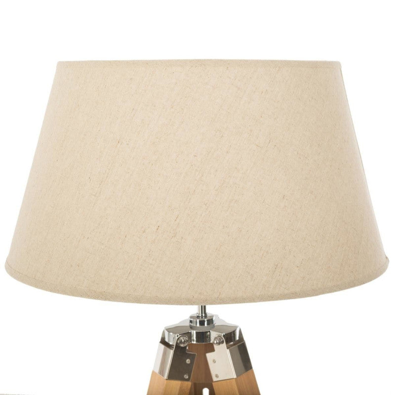  Lampadaire Trépied Runo Ivoire Bambou Atmosphera H 145 Cm