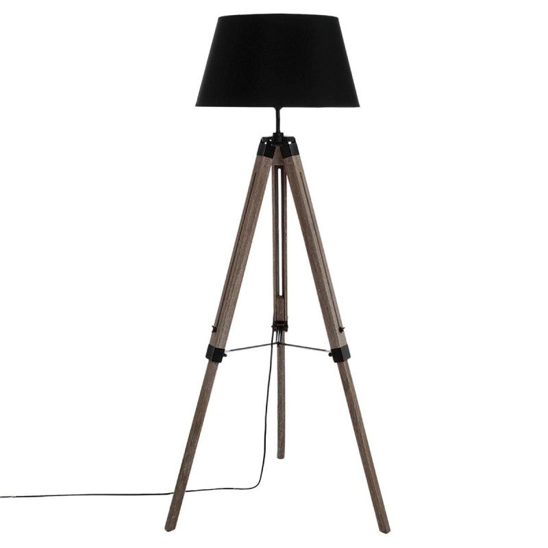  Lampadaire Trépied Runo Noir Atmosphera H 145 Cm