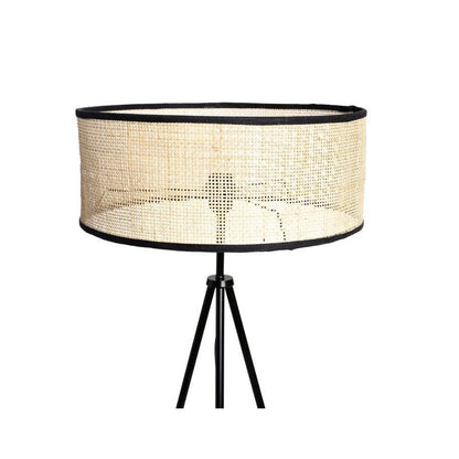  Lampadaire Trépied Yuca Abat-jour Cannage Ostaria