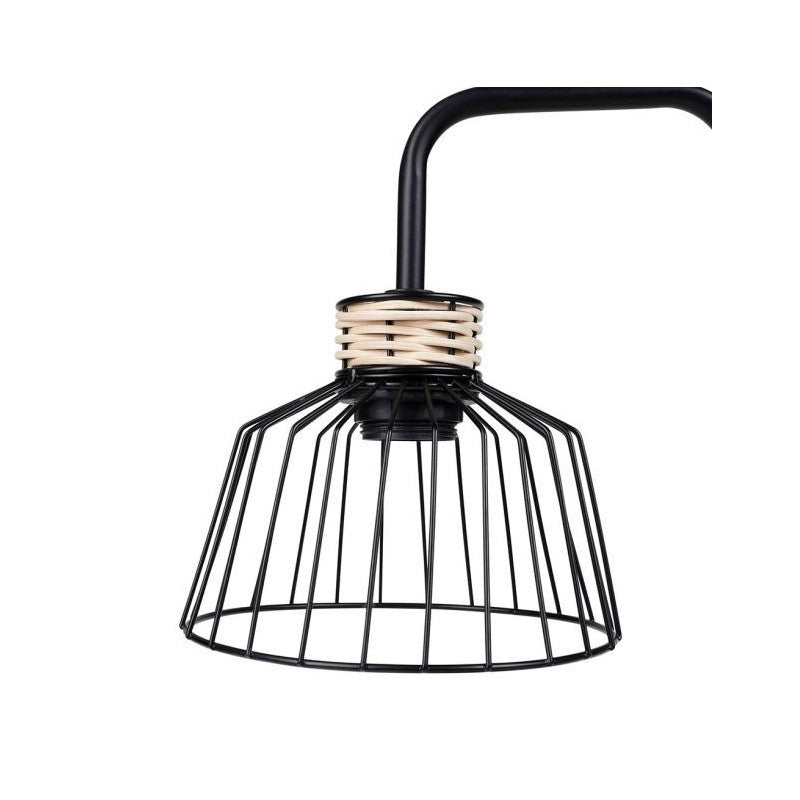  Lampe à Poser Filaire Métal Et Rotin Lady Ostaria