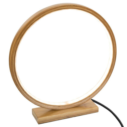  Lampe Bambou Ronde LEDs Diam 32 Cm Atmosphera